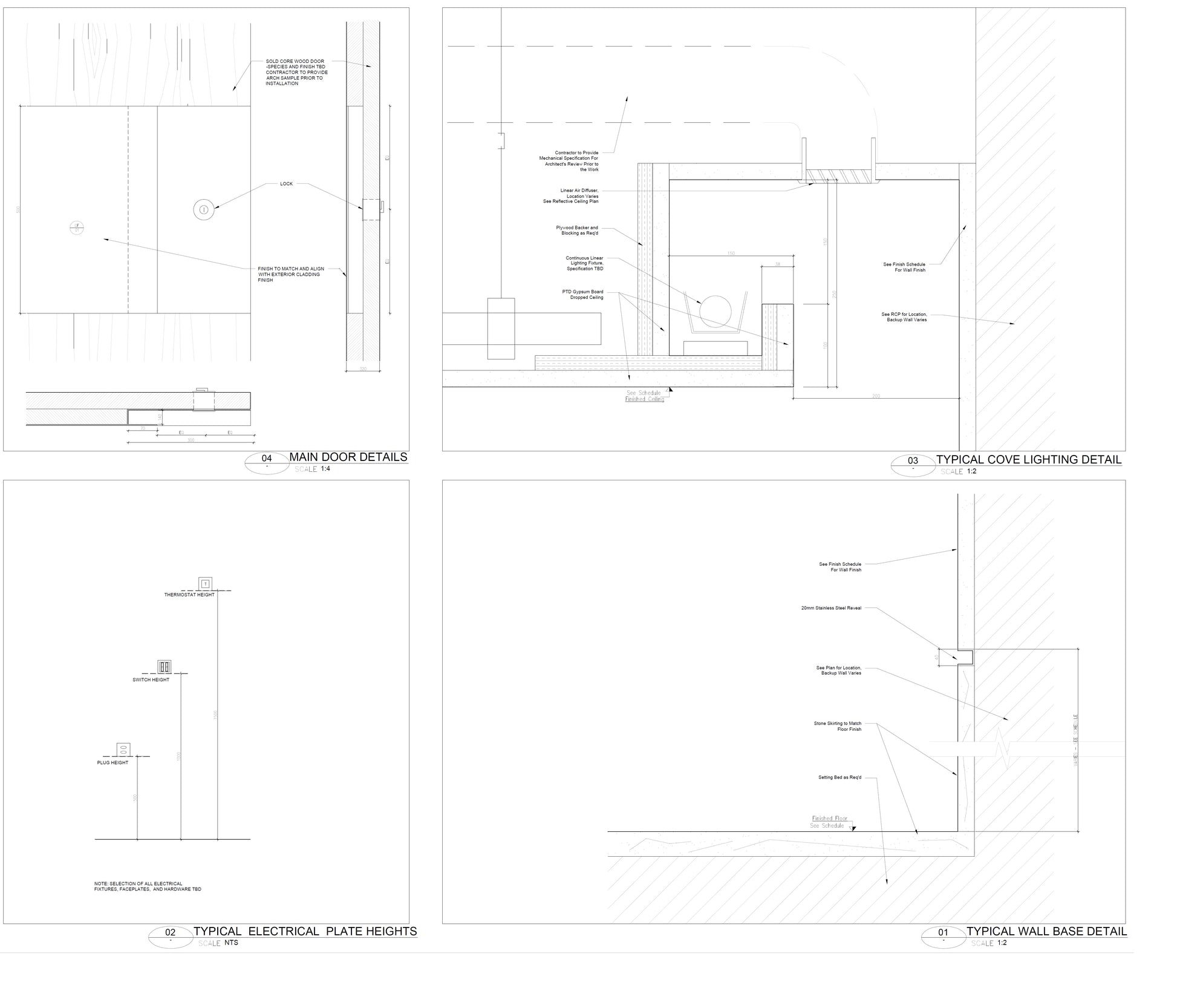Building renovation engineering 2D construction drawings with architectural and structural renovation details by EPTM LTD