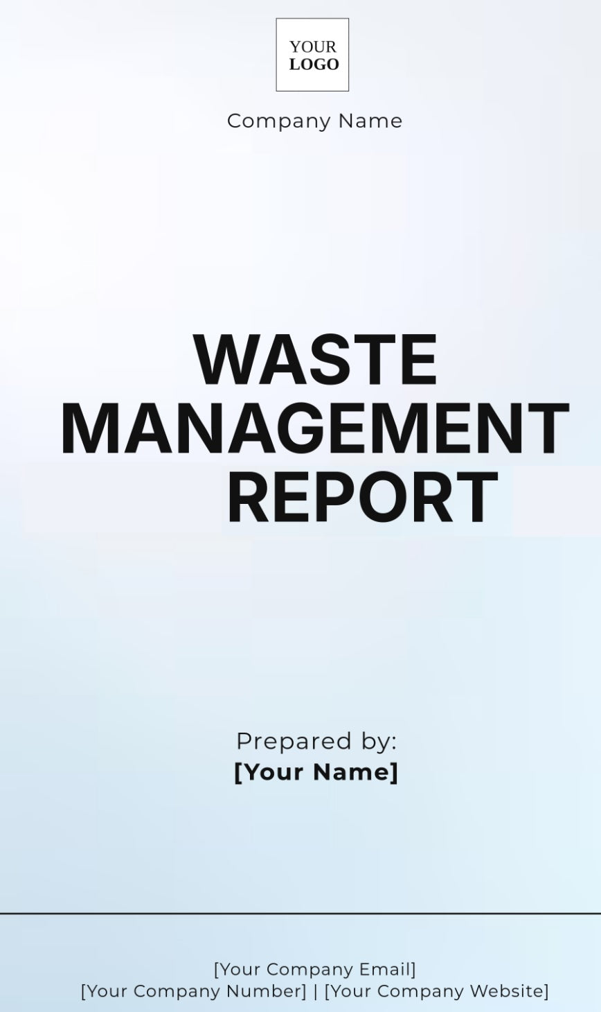 Waste Management Reports document with waste tracking data and environmental compliance metrics for construction and engineering operations by EPTM LTD